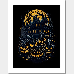 Scary Cute Halloween Pumpkin Posters and Art